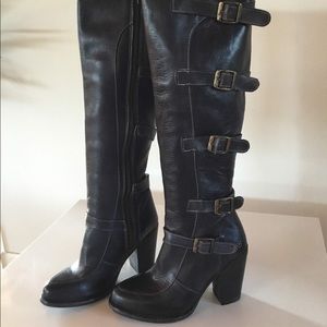 New Bed Stu Statute Black Rustic Boots Size 6